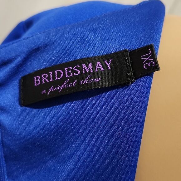 BRIDESMAY FIT AND FLARE V-NECK RUFFLE SLEEVE WOMEN'S DRESS - Picture 8 of 11